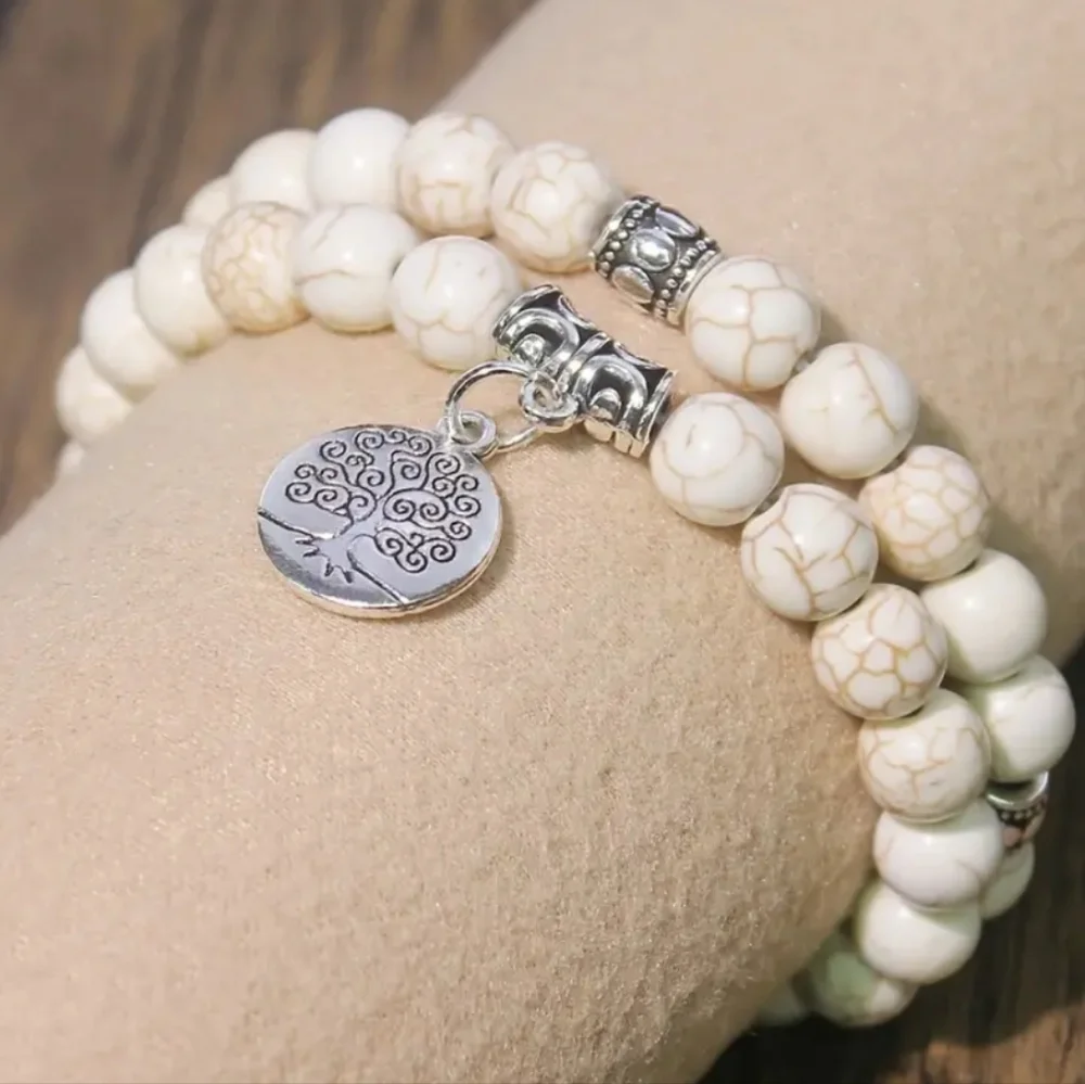 Natural Stone Tree Of Life Bracelet